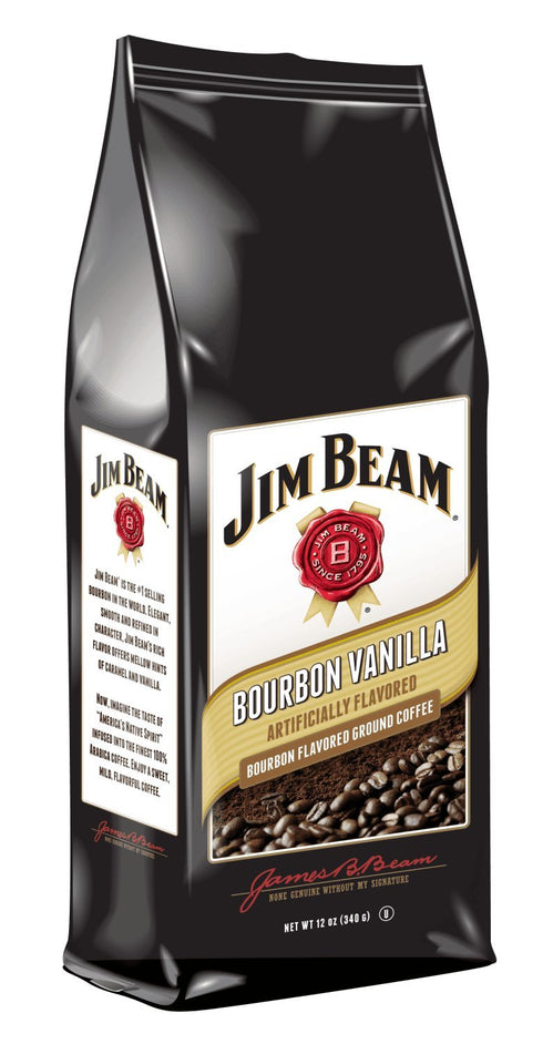 Jim Beam Bourbon Vanilla Bourbon Flavored Ground Coffee, 2 bags (12 oz ea.)