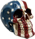 Ebros Patriotic US American Flag Star Spangled Banner Skull Decorative Figurine 5.5"Long Macabre Collectible Statue Historical Pride And Prejudice Freedom Decor of Skulls or Halloween Themed Sculpture