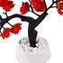 Artflower Plum Blossom Artificial Silk Flowers 2 Pack Simulation Flower with Ceramic Vase Fake Plant Potted Arrangement for Home Wedding Office DIY Living Room Party Garden Decoration (Mix)