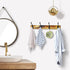 Wall Mounted Coat Rack Ethuh Rustic Wall Hook Solid Wood Hat Hanger Entryway Hanging Coat Rack4 Silver Metal for Entryway, only 1screws to Hold The Hooks Rack (Carbonization Black)