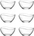 Vira 2.25 Ounce Mini Glass Bowls | Beautiful Wavy Design, Thick, Durable Glass, For Sauces, Condiments, Candy and More, Microwave and Dishwasher Safe, 6 Piece Set, 2.5 x 1.5