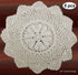 Creative Linens 6PCS 12 Inch Round Handmade Cotton Crochet Lace Doilies with Hearts Beige, Set of 6 Pieces For Valentine's Day, Mother's Day, Wedding Decoration