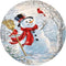 Christmas Snowman Cardinal Round Placemats Set of 6 Table Placemats Xmas Trees New Year Snow Place Mats Tablemats 15 inch for Kitchen Dining Table Dinner Kids Holiday Party