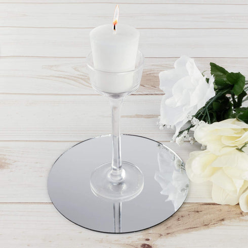 Super Z Outlet Round Mirror Wedding Table Centerpieces, 10 Pieces, 6" Inches