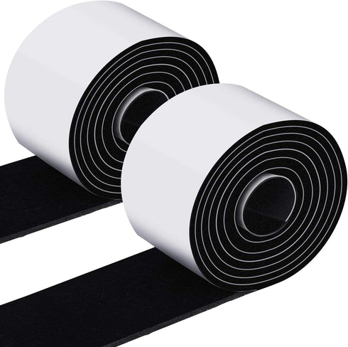 Shappy 2 Packs Felt Furniture Pads Heavy Duty Felt Strip Roll with Adhesive Backing Adhesive Felt Tape for Protecting Hardwood Floors Chair Wall Protector(120 x 2 x 0.12 Inch,Black)