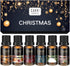 Christmas Essential Oils Gift Set, for Home, for Diffusers, 6x10mL, CAKKI Premium Grade Fragrance Oils, for Christmas scents, Pure Aromatherapy Oils, for Candles Making, for Soaps Making