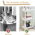 Flowmist 3 Tier Slim Storage Cart Rolling Laundry Cart Bathroom Shelves Organizer, with Wheels for Bathroom Laundry Pantry Kitchen Narrow Places