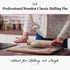 Tuuli Kitchen Classic Wood Rolling Pin with Rotating Center, Beechwood Roller for Pastry, Bread and Pasta Dough, Alternative to Plastic Rolling Pin, 44 x 5.5 cm