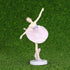 LIOOBO Pack of 3 Ballerina Statue Desktop Ornament Plastic Dancing Girl Crafts Figurines Pink