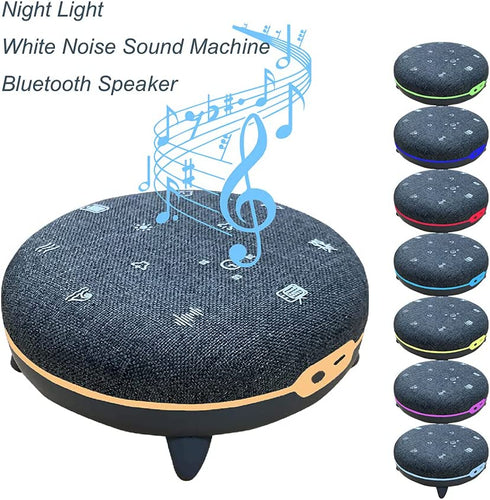 TIMIX White Noise Machine with Bluetooth Speaker 5.0 | Rechargeable Sound Machine for Sleeping Adults Baby | Night Light | Auto-Off Timer | Natural Sound for Home Outdoors Travel