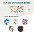 Sheal 100PCS Disposable 3-Layer Face Masks For Adult, Colorful Geometric Pattern Breathable Face Masks, Individually Packaged