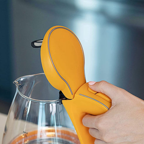 Ovente Electric Kettle Hot Water Boiler 1.5 Liter BPA Free Borosilicate Glass Fast Boiling Countertop Heater with Automatic Shut Off & Boil Dry Protection for Tea Coffee Milk Noodle, Orange KG83O