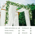 Artificial Eucalyptus Garland, Seasky Greenery Garland Vines with Lights Garland Eucalyptus Leaves with 8 Roses for Garden Home Office Party Decor Indoor, Wedding Arch Decor Outdoor