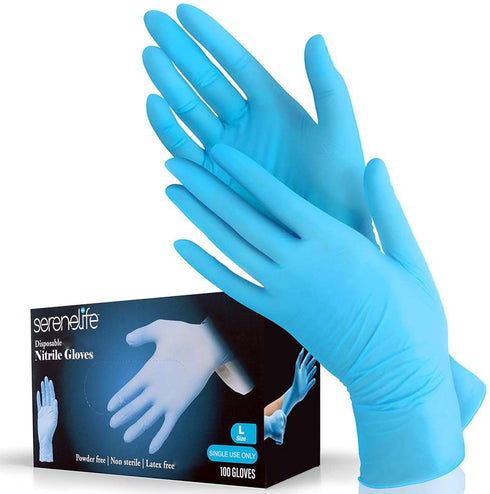 100 Pcs Nitrile Disposable Gloves - Soft Industrial Grade Gloves, Nitrile Gloves 4 Mil Powder-Free, Latex-Free Protective Gloves, Ambidextrous, Soft and Comfortable, Size Small