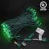 50ft 100 Count Green LED Christmas Lights Outdoor Indoor, Commercial Grade Green Wire, 5mm Wide Angle St. Patrick's Day Light Halloween Mini String Lights Outdoor Waterproof for Tree, Garland, UL