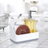 Oggi Soap & Lotion Dispenser, 13-Ounce, Clear, Chrome