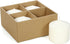 Hosley's Set of 4, 3 Inches High, White Unscented Pillar Candles