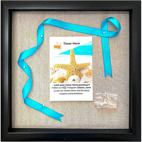 Tasse Verre 12x12 Display Shadow Box Frame with Linen Background and 8 Stick Pins - Large Shadowbox Picture Frame - Box Display Frame, Baby & Sports Memorabilia, Uniforms, Military Medals, Wedding
