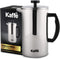 Kaffe French Press Coffee Maker. Food-Grade Double-Wall Stainless Steel (6 Cups 0.8L). Extra Filter Included!