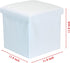 NISUNS OT01 Leather Folding Storage Ottoman Cube Footrest Seat, 12 X 12 X 12 Inches (White)
