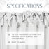 Elrene Home Fashions Jolie Crushed Semi-Sheer Window Curtain, Adjustable Tie-Top Single Panel, 52" x 95" (1 Panel), White