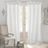 Elrene Home Fashions Jolie Crushed Semi-Sheer Window Curtain, Adjustable Tie-Top Single Panel, 52" x 95" (1 Panel), White