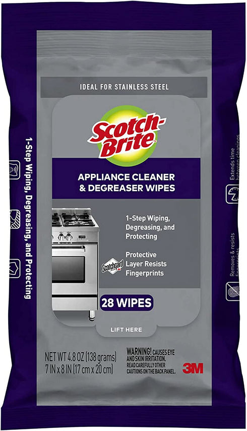 Scotch-Brite Appliance Cleaner Cleaning Wipes, 28 Wipes