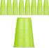 DecorRack 80 Party Cups, 16 oz -BPA Free- Plastic Soda Cups, Perfect for Birthday, Picnic, Indoor and Outdoor Event, Stackable, Reusable, Disposable Round Beverage Drinking Cup, Green (Pack of 80)