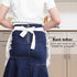 BESTONZON Women's Waist Apron with Pockets Lace Cotton Half Apron Kitchen Party Favors for Maid Waitress Servant(White)