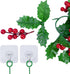 Attmu Christmas Garland - 5.9FT Artificial Red Berry Garland for Indoor Outdoor Home Winter Christmas Decorations Xmas Holiday New Year Fireplace Stairs Mantel Table Decor