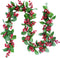 Attmu Christmas Garland - 5.9FT Artificial Red Berry Garland for Indoor Outdoor Home Winter Christmas Decorations Xmas Holiday New Year Fireplace Stairs Mantel Table Decor