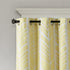 Intelligent Design Adel Blackout Curtain for Bedroom, Casual Single Window Panel for Livingroom , Family , Geometric Grommet Room Darkening Black Out Curtain, Single Panel Only, 50x84, Yellow