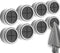 Eiqer 8 Pack Kitchen Towel Holder, Self Adhesive Wall Dish Towel Hook, Round Wall Mount Towel Holder for Bathroom, Kitchen and Home, Wall, Cabinet, Garage, No Drilling Required