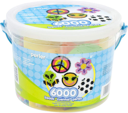 Perler Multi Mix Assorted Fuse Bead Bucket, 6000 pcs