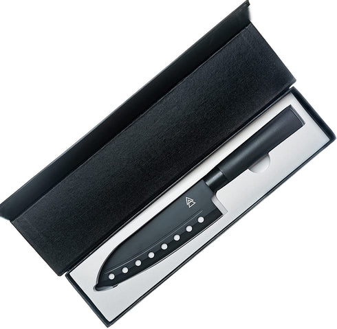 Kratos HW3 Series 7" Kitchen Chef Knife | Ultralight Weight | Meat Cutting And Cooking | Ultra Sharp Stainless Steel | Stain & Corrosion Resistant | Easy Grip Rubber Coated Handle
