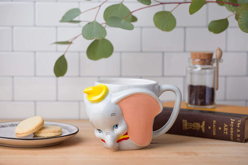 Silver Buffalo Disney Dumbo Face 3D Sculpted Ceramic Mug, 23 Ounces