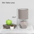 Simple Designs Round Prism Mini Table Lamp with Matching Fabric Shade