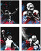 Football Watercolor Wall Art Decor Prints - Set of 4 (8x10) Inch Unframed Poster Photos - Bedroom