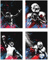 Football Watercolor Wall Art Decor Prints - Set of 4 (8x10) Inch Unframed Poster Photos - Bedroom