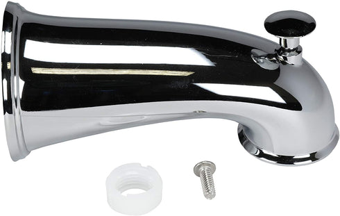 DANCO Decorative Bathtub Faucet Spout with Pull Up Diverter | 6 Inch Length | Chrome Finish (10315)