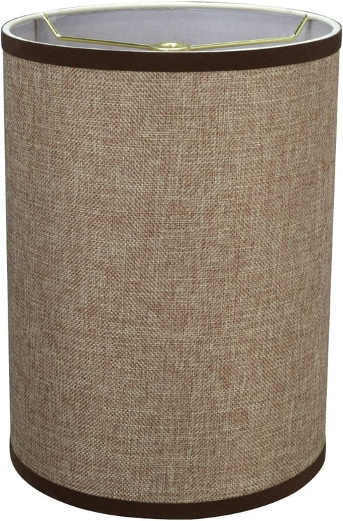 Aspen Creative 31268 Transitional Drum (Cylinder) Shaped Spider Construction Lamp Shade in Straw Yellow, 8" wide (8" x 8" x 11")