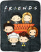 The Northwest Company Friends TV Show Chibi Characters Micro Raschel Throw Blanket 46"x60" (116cm x 152cm)