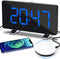 Extra Loud Alarm Clock with Bed Shaker,7.4 Inch Digital Clocks Large Display,with Night Light,USB Charger Port,Adjustable Volume/Dimmer,for Heavy Sleepers Hearing Impaired Deaf Teens Bedroom