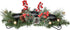 DearHouse Christmas Candle Holder Centerpiece, Pine Cones and Red Gold Berry Table Centerpiece with 3 Candle Holders Table Accent Centerpiece for Festival Home Decoration22 x10 x5(L x W x H)