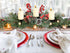 DearHouse Christmas Candle Holder Centerpiece, Pine Cones and Red Gold Berry Table Centerpiece with 3 Candle Holders Table Accent Centerpiece for Festival Home Decoration22 x10 x5(L x W x H)