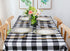 AMZLOKAE Checkered Tablecloth Rectangle 54''x80'' Black and White Buffalo Plaid Tablecloth Tassel Tablecloth Gingham Tablecloth for Kitchen Dining Anti-Fading Cotton Table Cover Christmas Decor