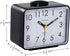 Tinload 4" Loud Crescendo Bell Alarm Clock Silent No Ticking,Snooze,Nightlight,Battery Operated,Easy Set(Black)