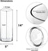 CYS Excel Glass Cylinder Vase (H:14" D:5") | Multiple Size Choices Glass Flower Vase Centerpieces | Hurricane Floating Candle Holder Vase