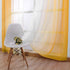 DWCN Yellow Ombre Sheer Curtains - Faux Linen Gradient Semi Voile Grommet Top Bedroom and Living Room Curtains, Set of 2 Window Curtain Panels, 52 x 84 Inches Long
