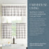 Elrene Home Fashions Farmhouse Living Buffalo-Check Tier Curtain Set for Bathroom or Kitchen Curtains, 30" x 36"(Set of 2 Tiers), Gray/White